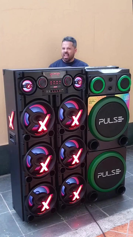 Caixa De Som Torre Double 15pol 3500w Pulse Sp515 Pulsesound