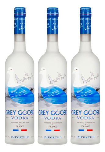 Paquete De 3 Vodka Grey Goose 750 Ml