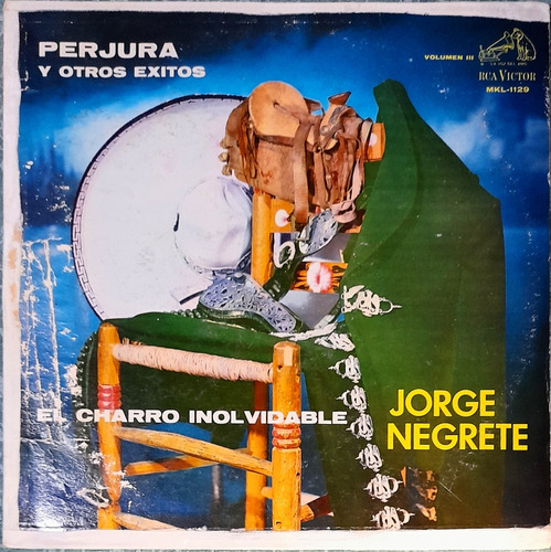 Jorge Negrete Disco De Vinilo El Charro Inolvidable Vol.3 (Usado)