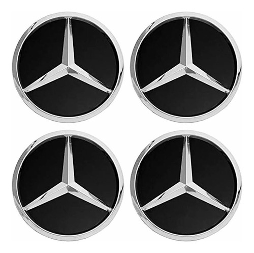  Juego De 4 Unidades De Tapa De Aro Emblema Mercedes Benz 