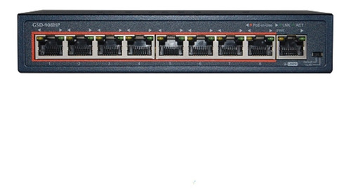 Switch Poe+ 9giga/8poe No-administrable Planet Gsd-908hp 100