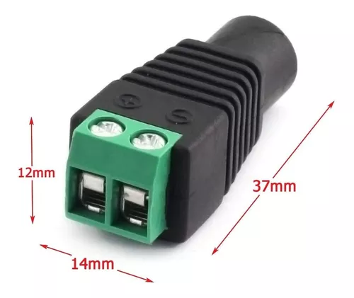  Cable de alimentación de CC de 12 V 5 A, conectores macho  hembra para cámara de seguridad CCTV, conectores adaptadores de corriente  (0.217 in x 0.083 in, 10 pares) : Electrónica