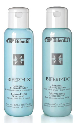 Shampoo + Balsam Acondicionador Biferdil Bifermix P/ Raices