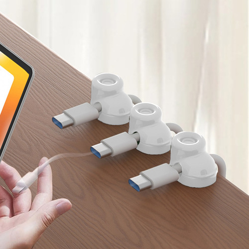 Organizador De 6 Cables Circulares De Color Liso, Cable Magn