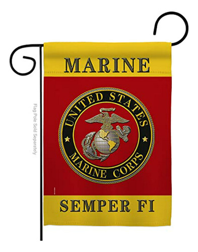 Bandera Jardín Us Marine Corps - Semper Fi.