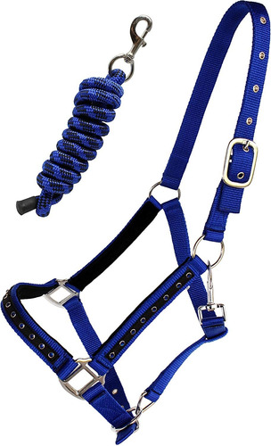 Prorider Nylon Horse Halter Hardware Acolchado Lead Rop...