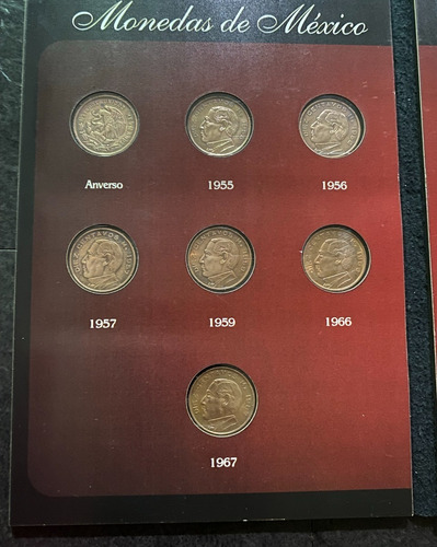 Colección Completa 10 Centavos Juarez Bronce Album Escasa ! (Usado)