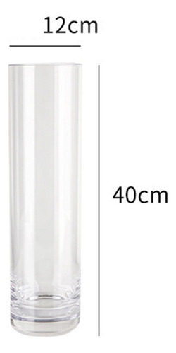 Vaso Acrílico Transparente De Chão Para Mesa De Jantar 40cm