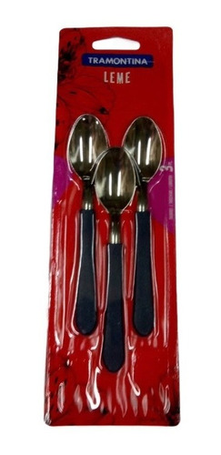 Set X3 Cucharita Tramontina Mango Plastico Leme Postre Te 