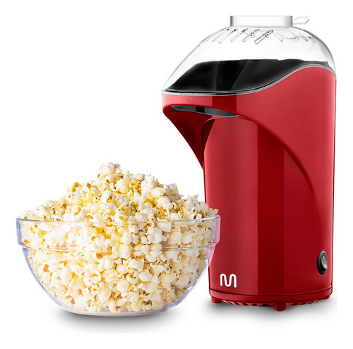 Pipoqueira Elétrica Sem Óleo Com 1200w Multi - Go057 Cor Vermelho