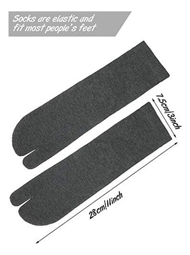 4 Pares De Calcetines Con Chanclas Tabi Split Toe Calcetines