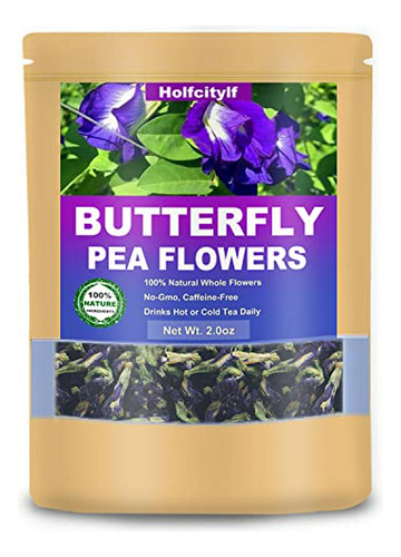 Té Herbal - Dried Butterly Pea Flower Tea, 100% Dried Blue B