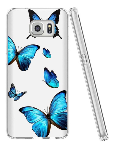 Funda Para Samsung Galaxy S7 Edge | Mariposa Azul