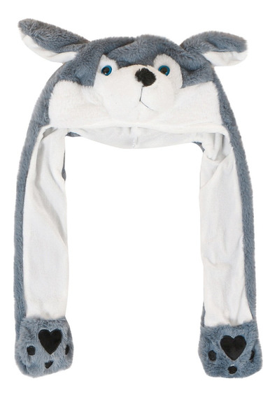 Peluche De Juguete Lobos Oreja Movimiento Sombrero De Salto Peluche De Juguete Lobos Oreja Movimiento Sombrero De Salto