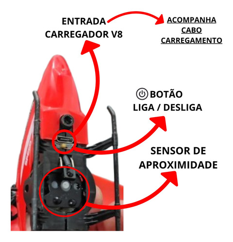 Mini Helicóptero Drone Recarregável Controle Remoto E Sensor Azul-celeste
