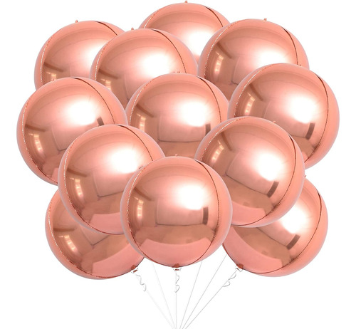 Globos Orbz Esfera Mayoreo 100piezas 22pLG Rose Gold