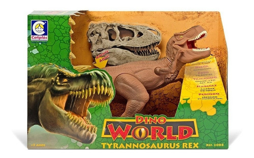 Brinquedo Dinossauro Rex Articulado 42cm Com Som Coleção Cot