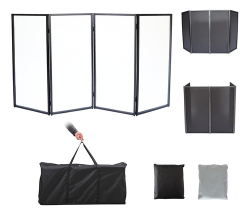 Dj Fachada Dj Booth Blanco Y Negro Con Bolsa De Transporte P