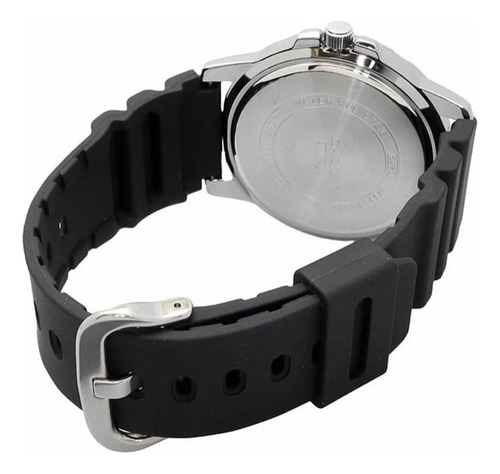Reloj Para Caballero Casio Mtp-vd01 Color de la correa Negro Color del bisel Plateado Color del fondo Negro