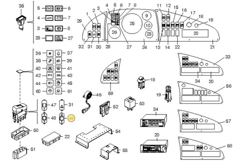 Interruptor Tecla Original Volare A6 A8 2001 2002 2003 2004