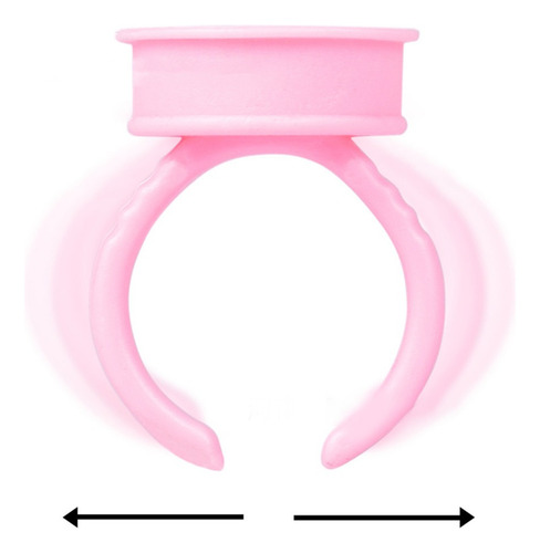 Anillo Para Pegamento Pestañas Soporte Ajustable Set F