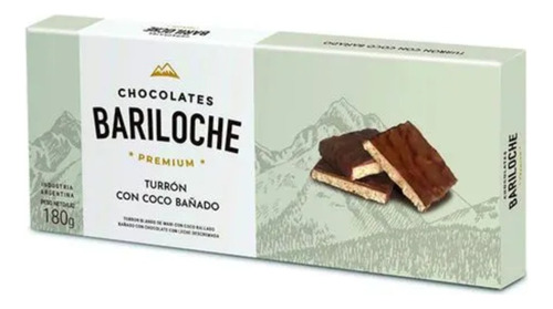 Turron Con Coco Bañado Chocolate Premium X 180g - Bariloche