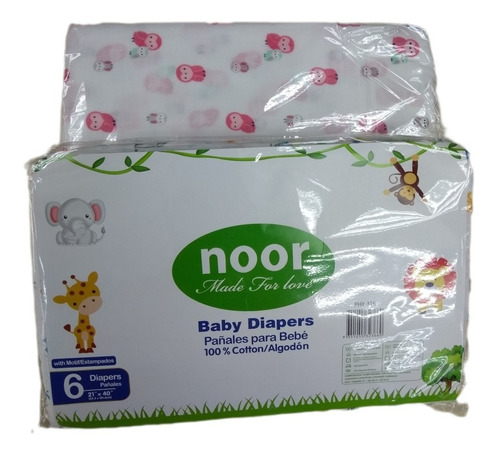 Imagen 1 de 3 de Pañales Para Bebé Baby Diapers Varón Y Niña 100% Algodón 