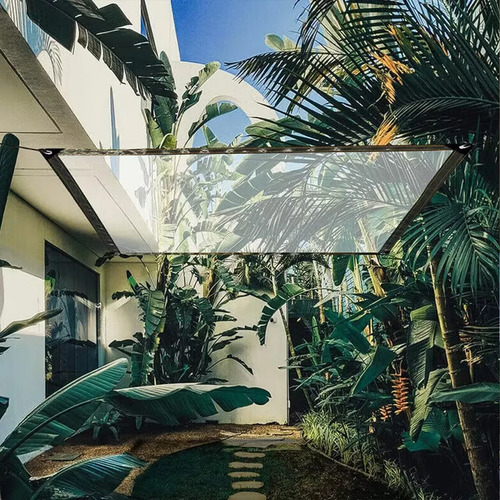 2×6m Lona Transparente Resistente Impermeable + 10m Cuerda