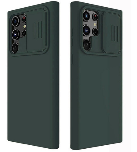 Case Nillkin Camshield Silicone Para Galaxy S22 Ultra Green
