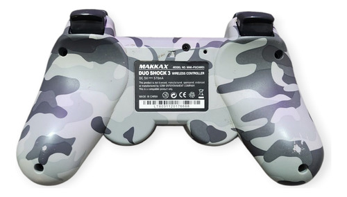 Control Joystick Makkax Ps3 Playstation Camo Funcionando Camuflado Gris (Usado)