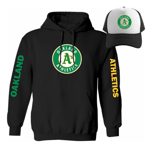 Kit Sudadera + Gorra Sublimada Modelo Oakland Athletics 