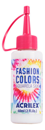Tinta Aquarela Silk Acrilex, 60 ml, colores a la moda, tie Dye Cor, 500 colores