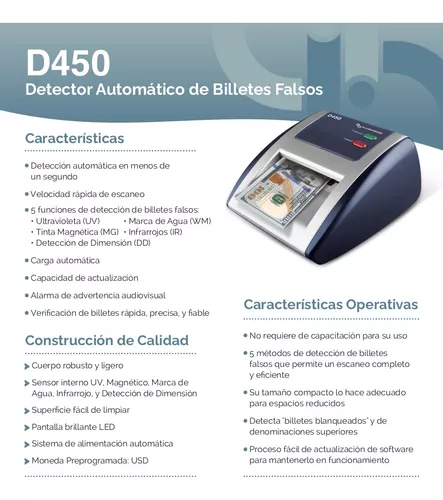 Compra Accubanker D450 Detectores de Billetes Falsos D450