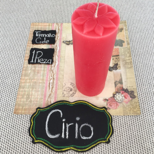 Cirio Liso - Color Rojo - Grande I 1 Pieza