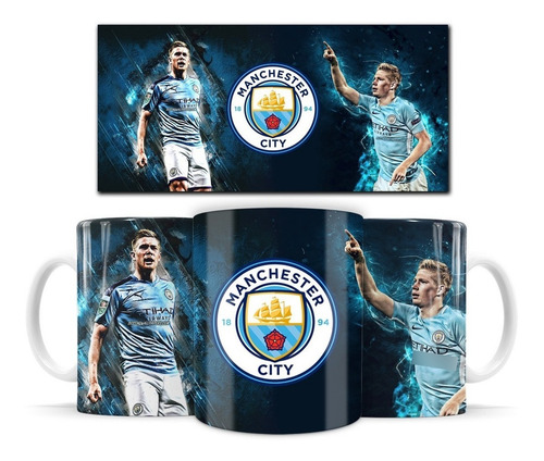 Taza Manchester City - Kevin De Bruyne - Cerámica Importada Taza