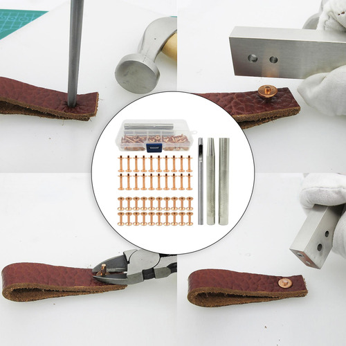 Kit De Remaches De Cuero Con Herramienta De Ajuste D