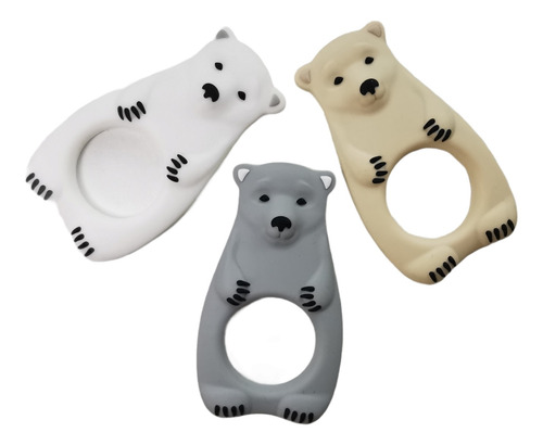 Imagen 3 de 7 de Mordedera De Dentición Para Bebé Osito Polar