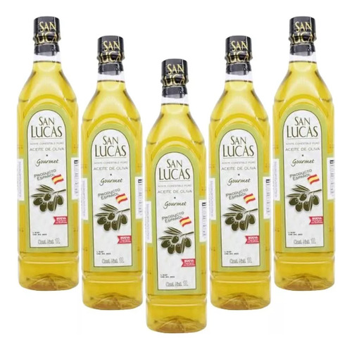 Paquete 5 Aceites De Oliva San Lucas 1 L-5 L Total