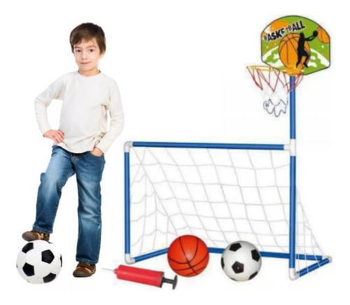 Trave Gol Futebol Infantil 2 Em 1 Brinquedo C/ Bola Menino