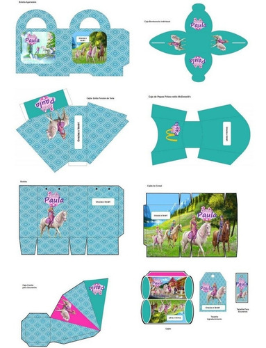 Kit Imprimible Barbie Una Historia De Ponis Fiesta 3x1
