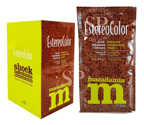 Estereo Color Shock Hidratante Intensivo Macadamia. X 10 U 