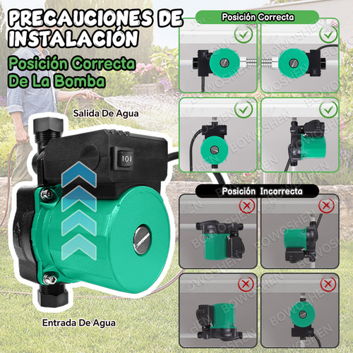 Bomba Presurizadora Automática De Agua Eléctrico 1/6 Hp Bomba De Acero Inoxidable Para Fría Y Caliente