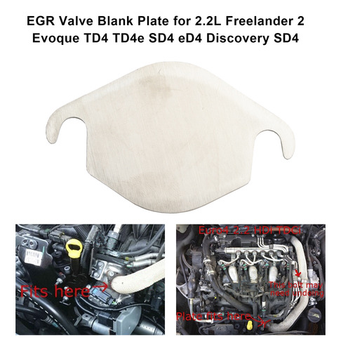 Placa Ciega Egr Para Freelander 2 Evoque Td4 Td4e De 2,2 Lit