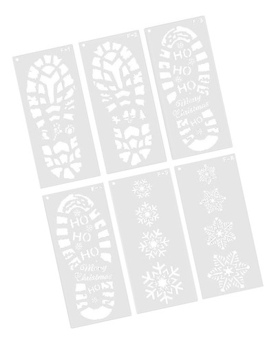 6 Piezas Plantilla De Huella De Navidad Plantilla Para