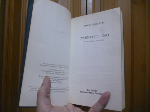 Mario Benedetti - Inventario Uno (ver Detalle) (Usado)