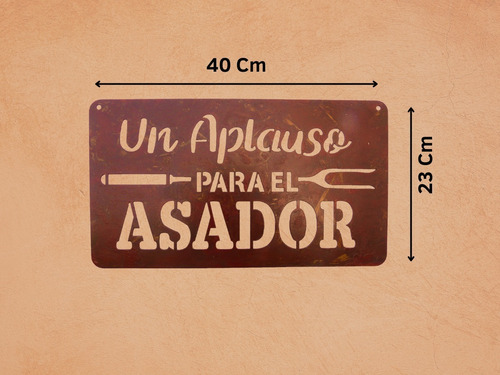 Cartel Chapa Oxidada Con Frase Colgante Deco - Disentino