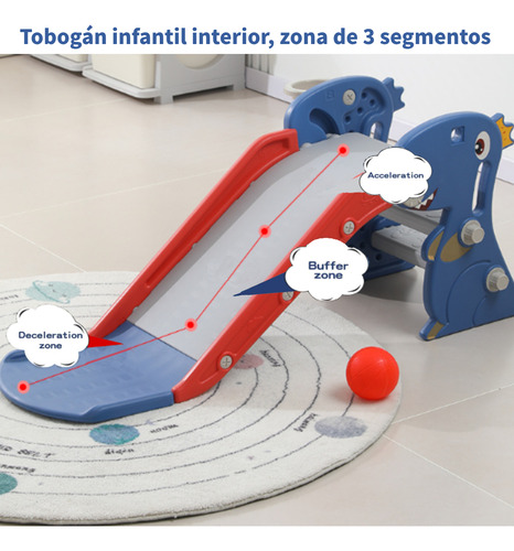 Tobogán Bebé Resbaladilla Infantil Con De Aro De Baloncesto