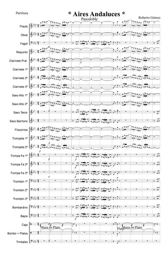 10 Partituras Para Banda De Viento. (Usado)