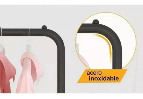 Rack Organizador De Ropa Closet Armable Perchero Rack Doble Negro