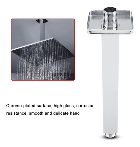 Tubo De Brazo Ducha Superior Cuadrado Acero Inoxidable(25cm)